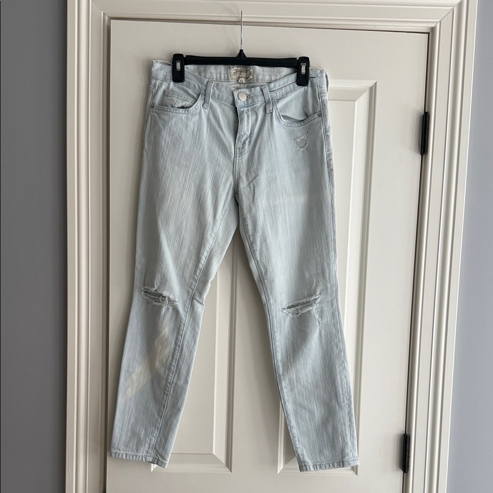 Current/Elliott Light Wash Skinny Jeans - Pale Blue
